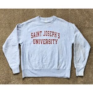 Mens Medium Vintage Champion Reverse‎ Weave Saint Josephs University Sweatshirt